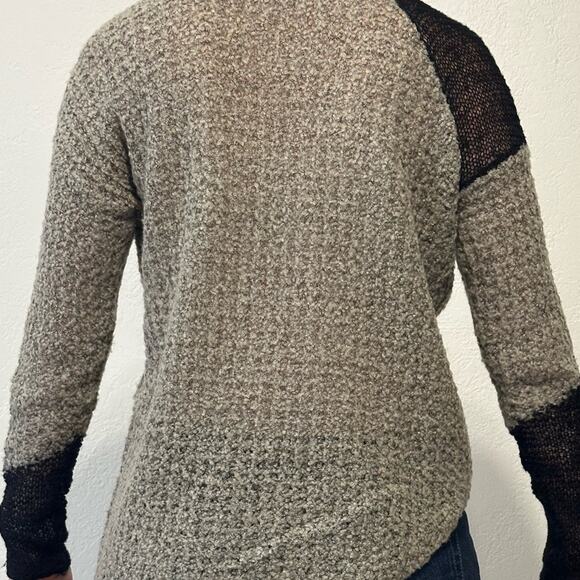 Helmut Lang Flecked Bouclé Pullover size S Black Beige Sweater Knit Asymmetrical - Picture 7 of 10